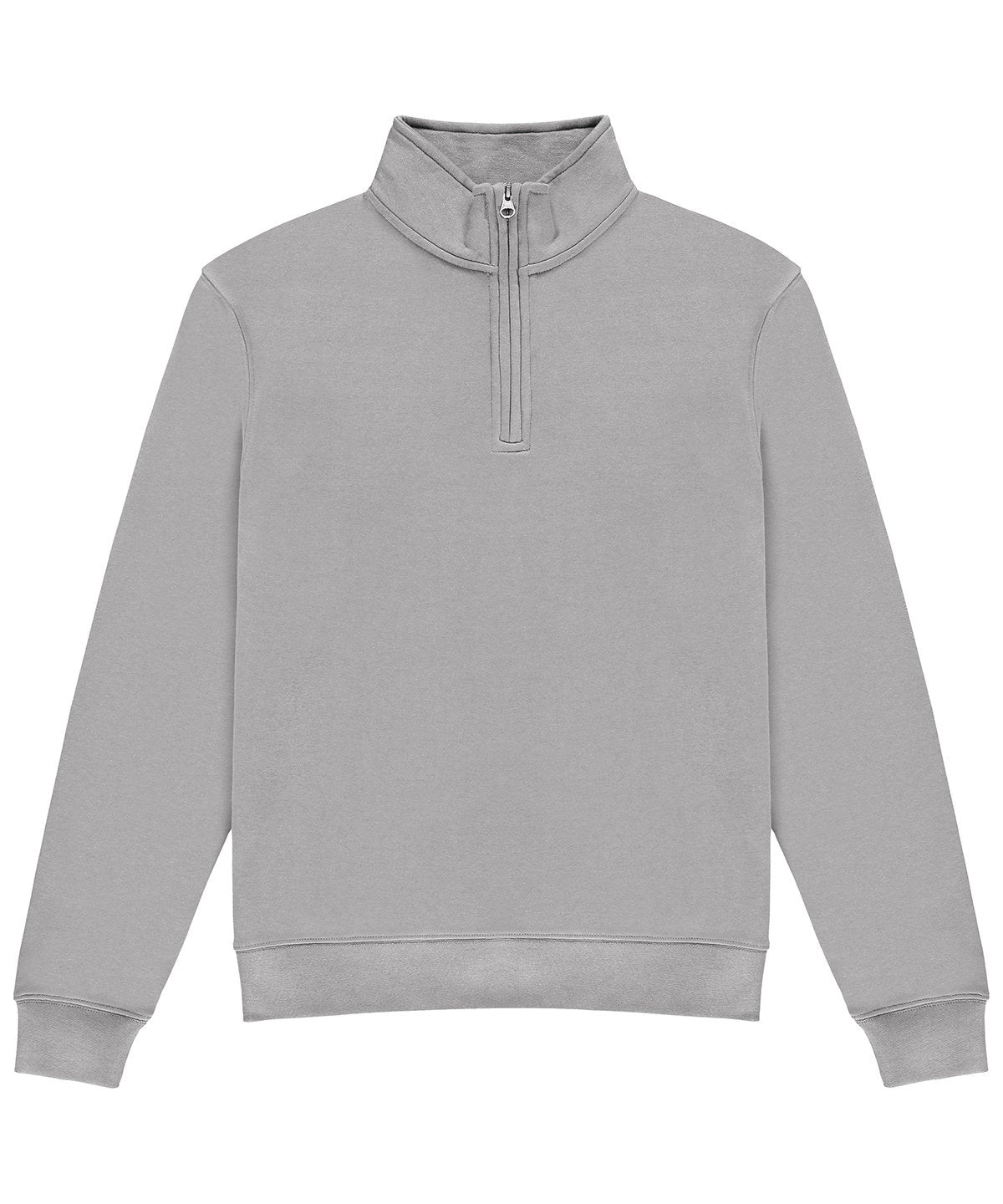 Regular fit 1/4 zip sweatshirt - Heather Grey