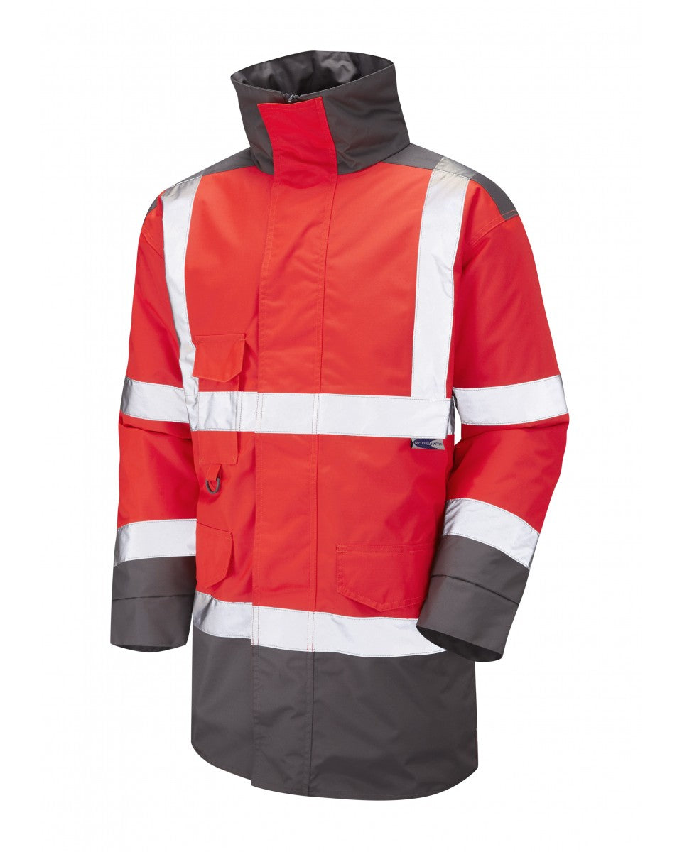 TAWSTOCK ISO 20471 Cl 3 Anorak - HV RED/GREY
