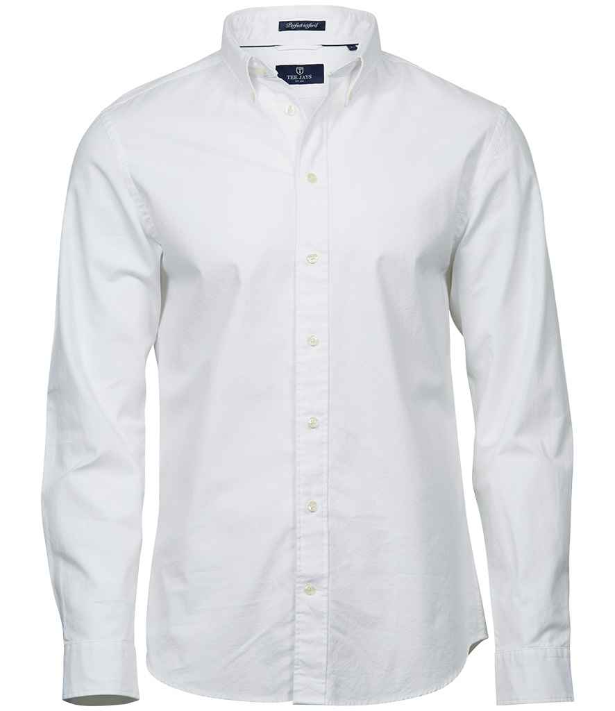 Tee Jays Perfect Long Sleeve Oxford Shirt - White