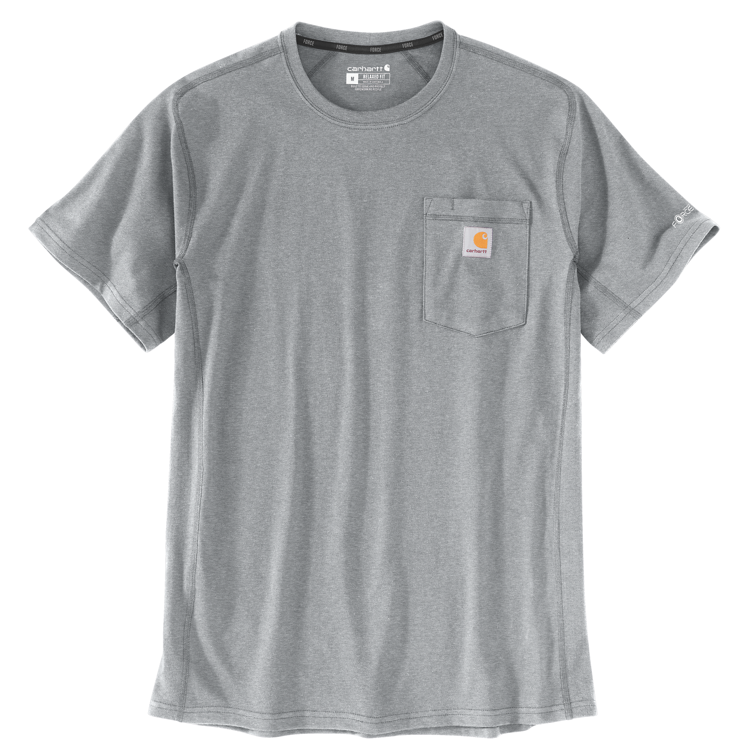 Carhartt Force Relaxed Fit Midweight Short-Sleeve Pocket T-Shirt - Heather Gray