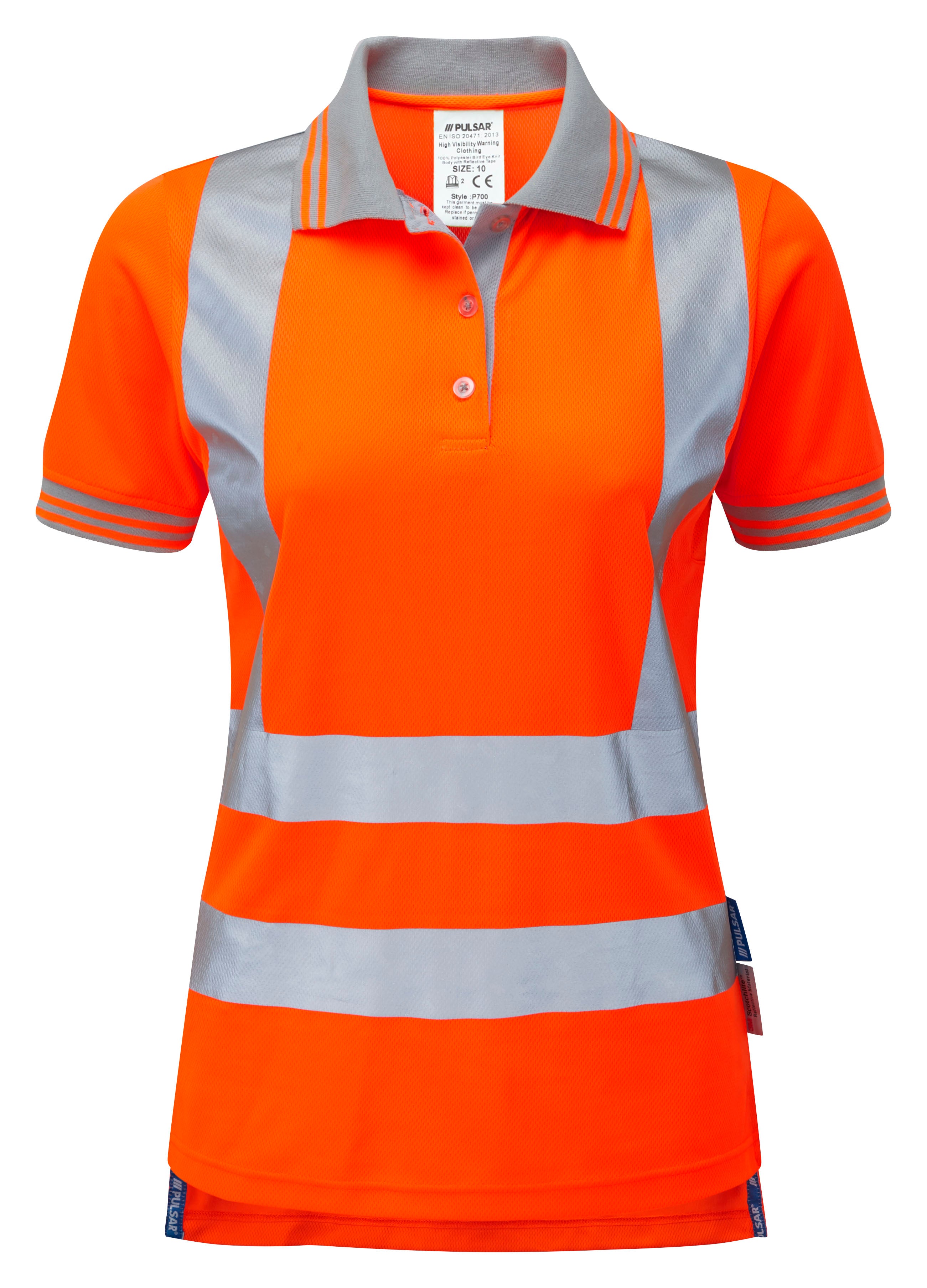 PULSAR® Ladies HV Orange Polo Shirt - ORG