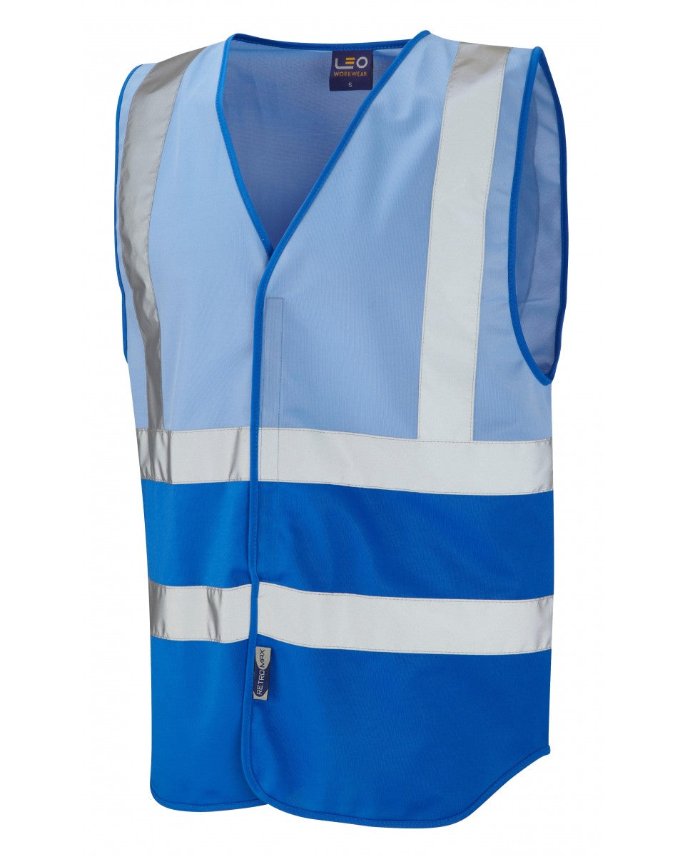 PILTON Coloured Reflective Waistcoat - SKY/ROYAL