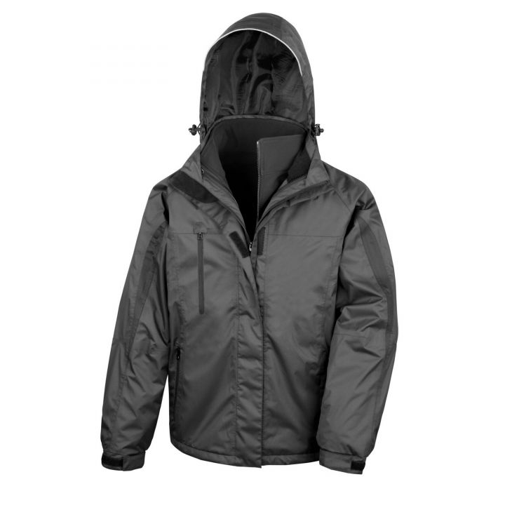 3-in-1 journey jacket with softshell inner - Black/Black