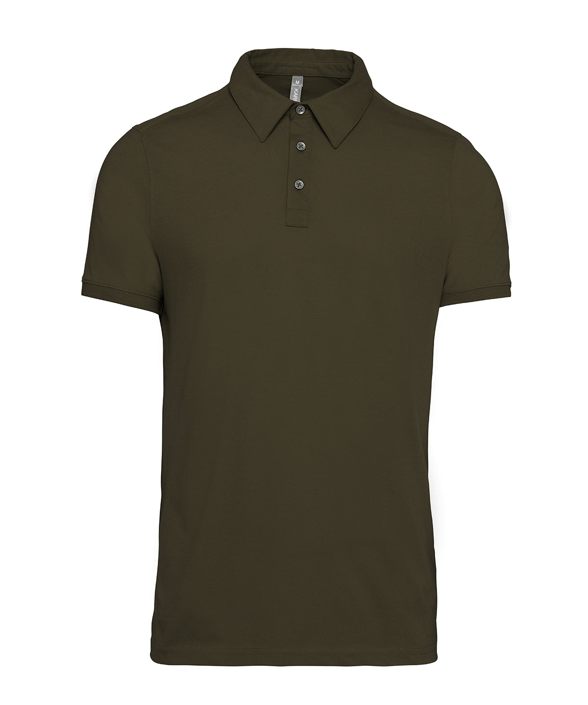 Jersey knit polo shirt - Light Khaki