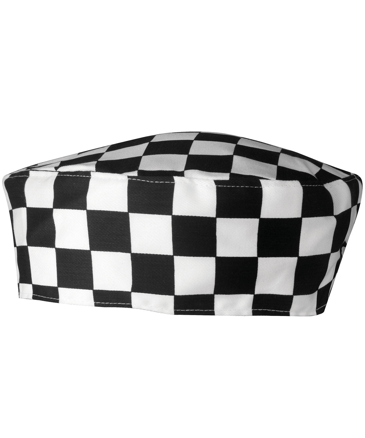 Chef's skull cap - Black/White Check