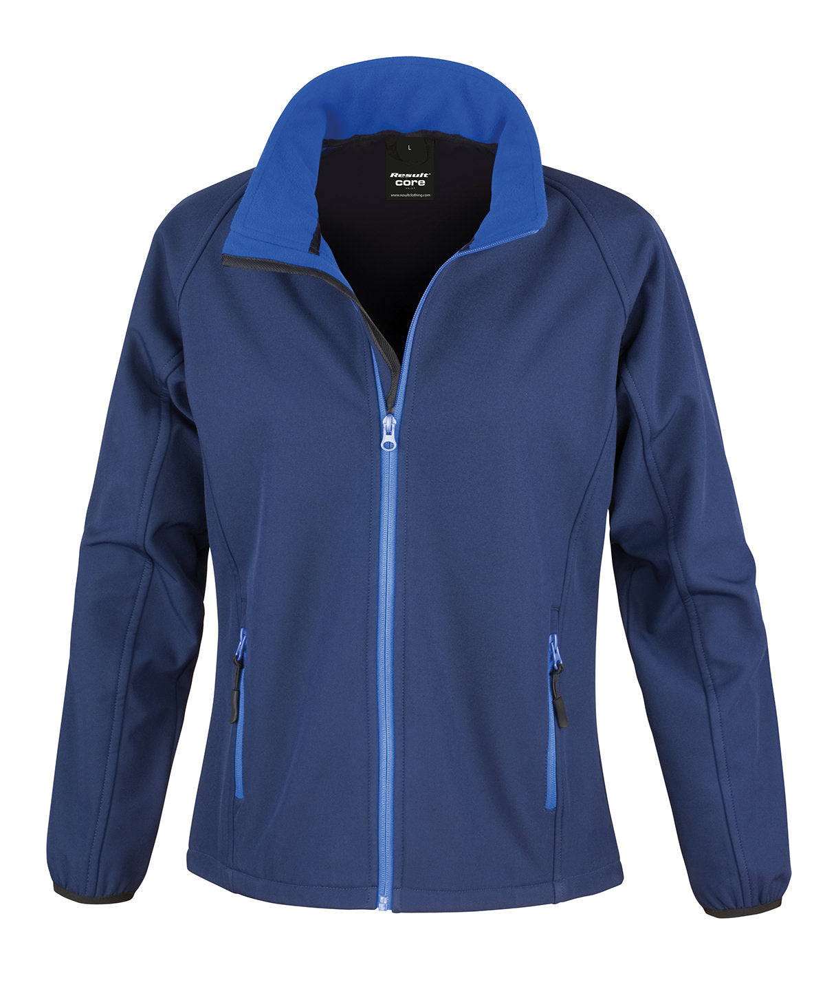 Women's Core printable softshell jacket - Navy/Royal