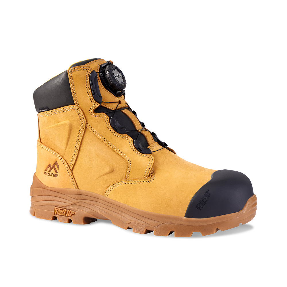 Rock Fall RF610 Honeystone Waterproof Boa Safety Boot Size 3 - Honey