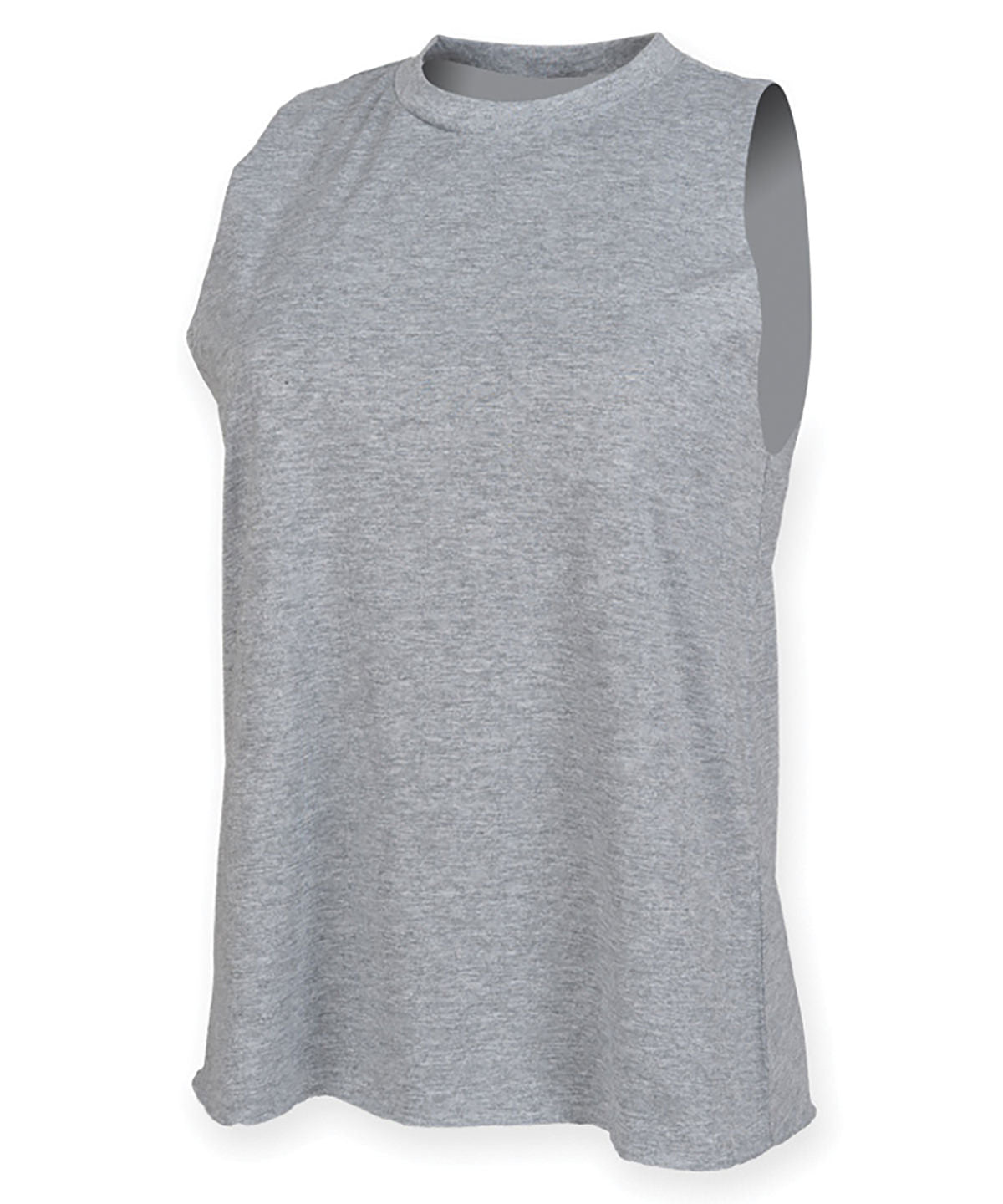 High neck vest - Heather Grey