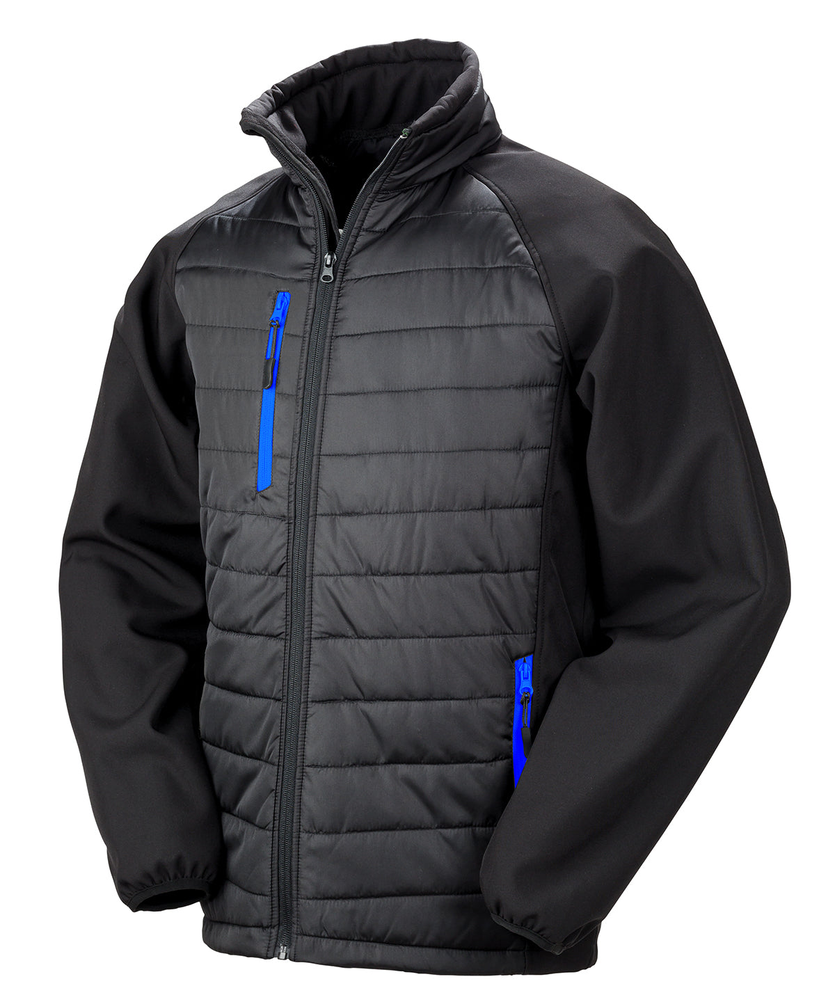 Compass padded softshell jacket - Black/Royal