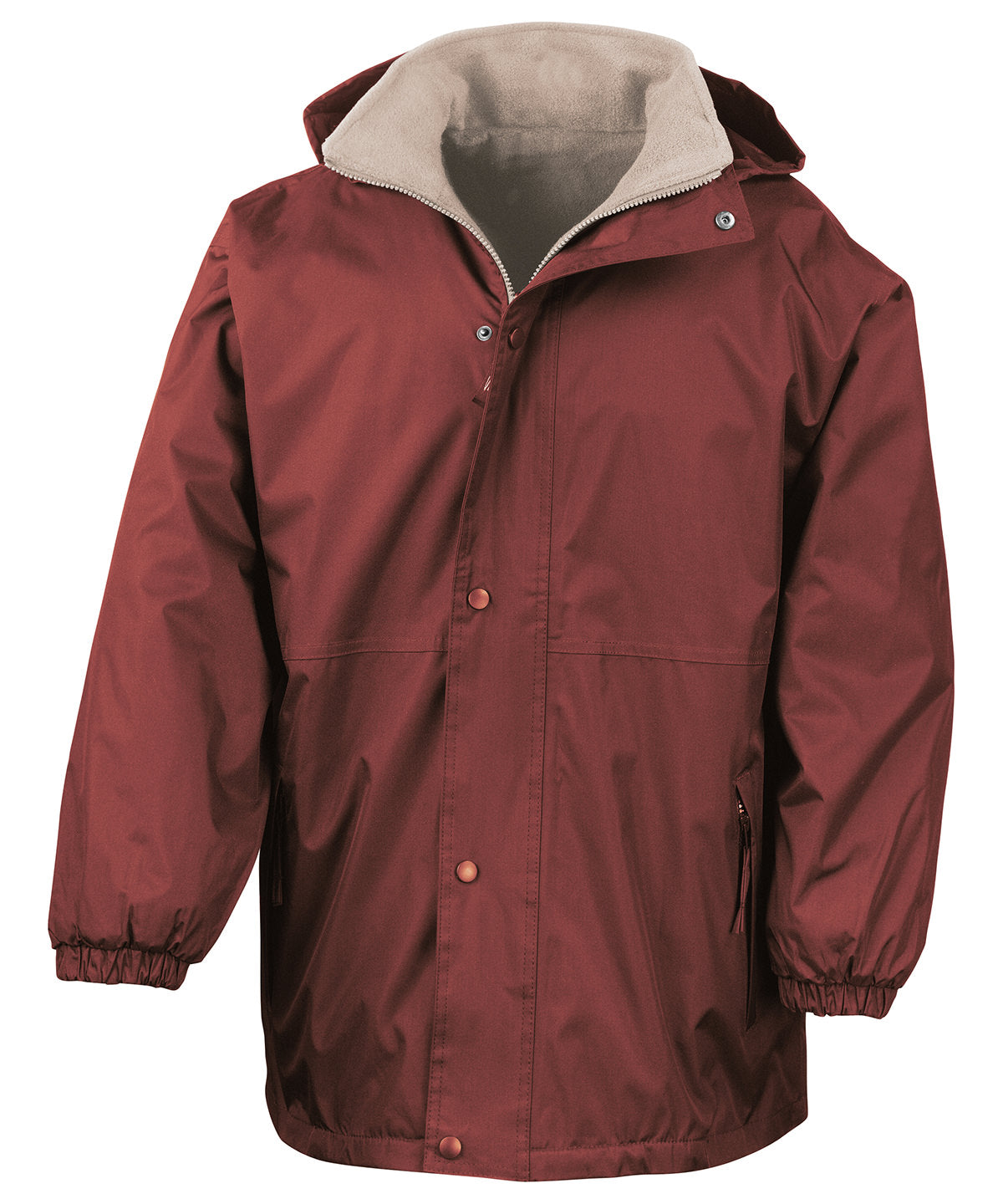 Reversible StormDri 4000 jacket - Burgundy/Camel