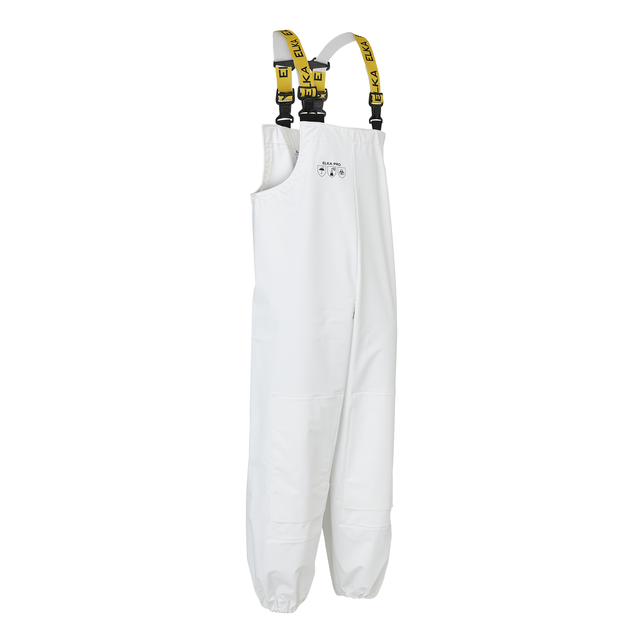 MadeInEurope ELKA PRO Bib & brace w/ pockets for knee pads - White