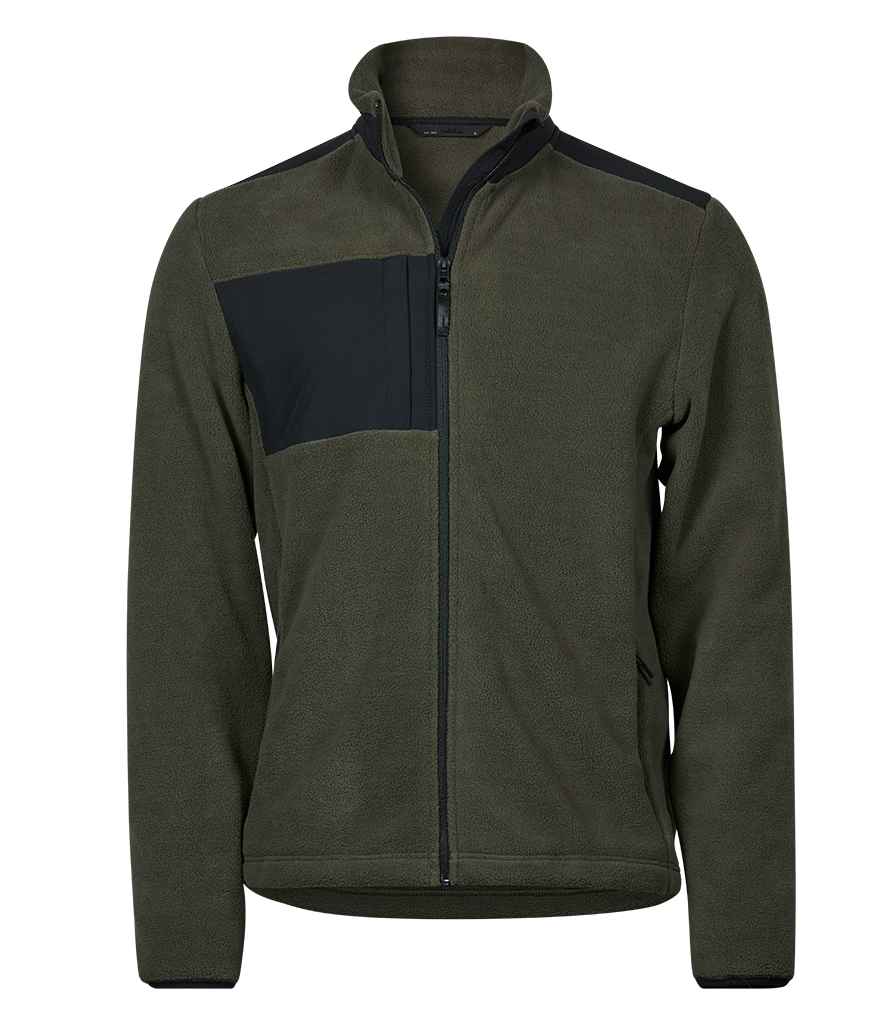 Tee Jays Mountain Fleece Jacket - Deep Green/Black