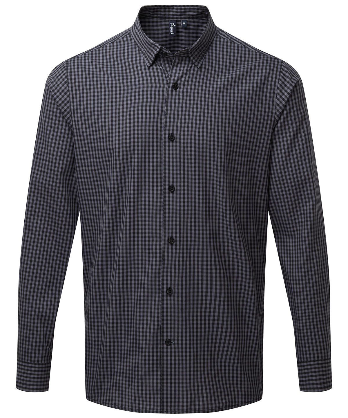 Maxton check long sleeve shirt - Steel/ Black