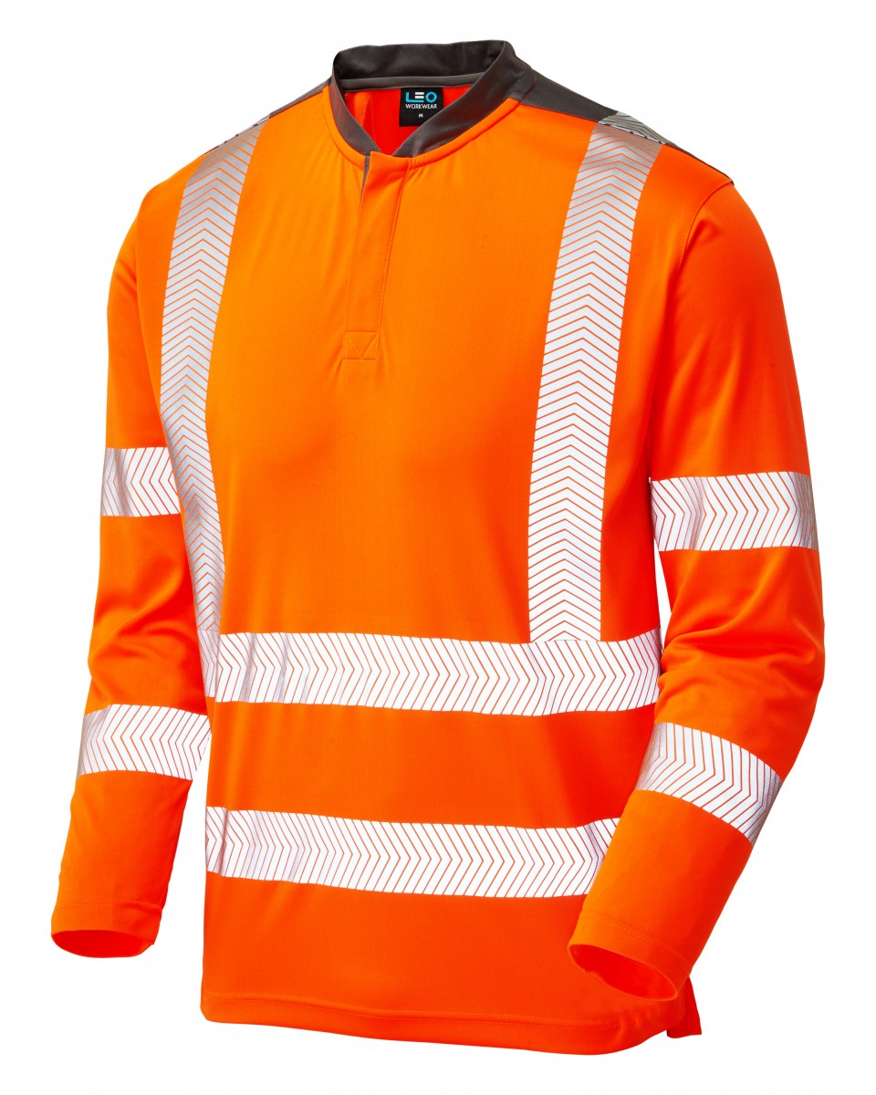 WATERMOUTH ISO 20471 Cl 3 Performance Sleeved T-Shirt - HV Orange