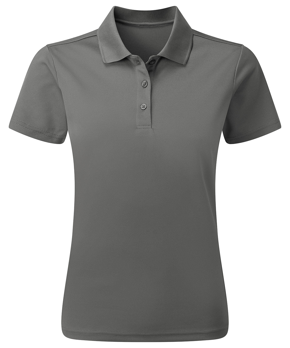 Women's spun dyed sustainable polo shirt - Dark Grey