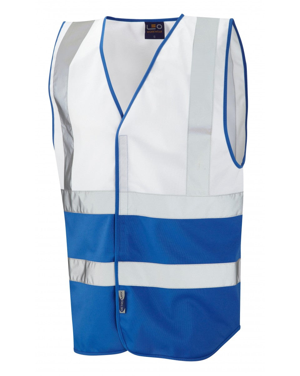PILTON Coloured Reflective Waistcoat - White/Royal