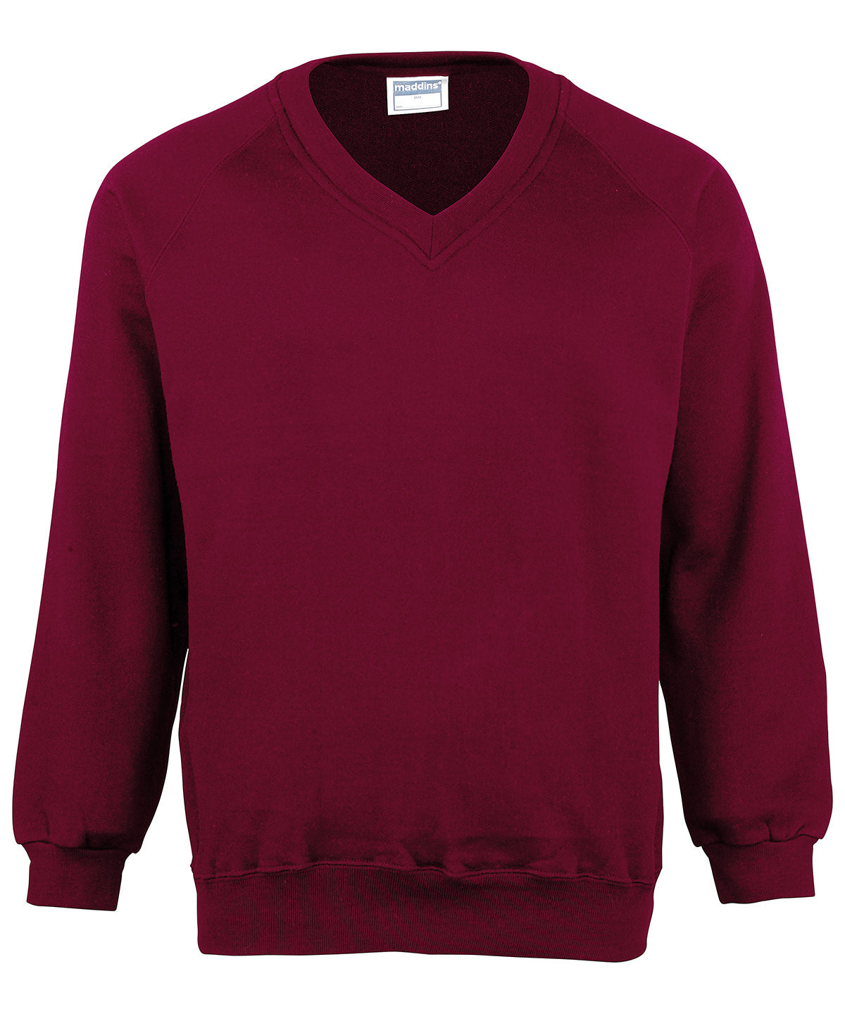 Coloursure™ v-neck sweatshirt - Burgundy