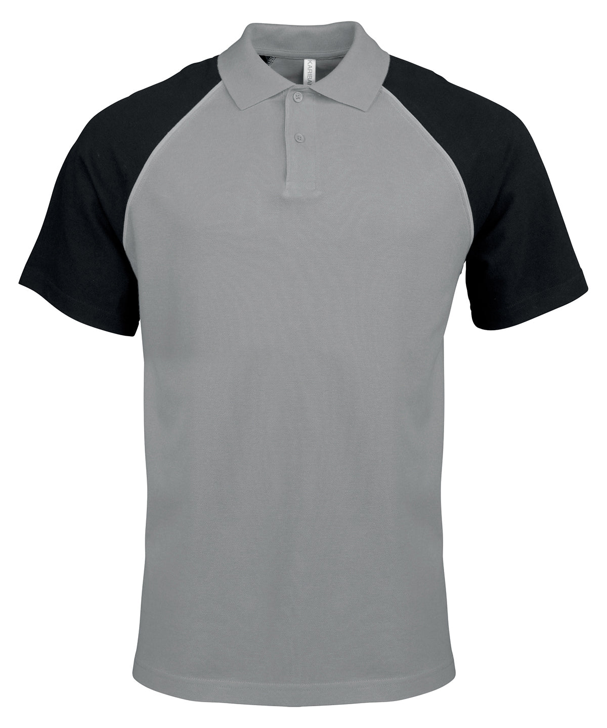 Polo baseball contrast polo shirt - Slate Grey/Light Grey/Black