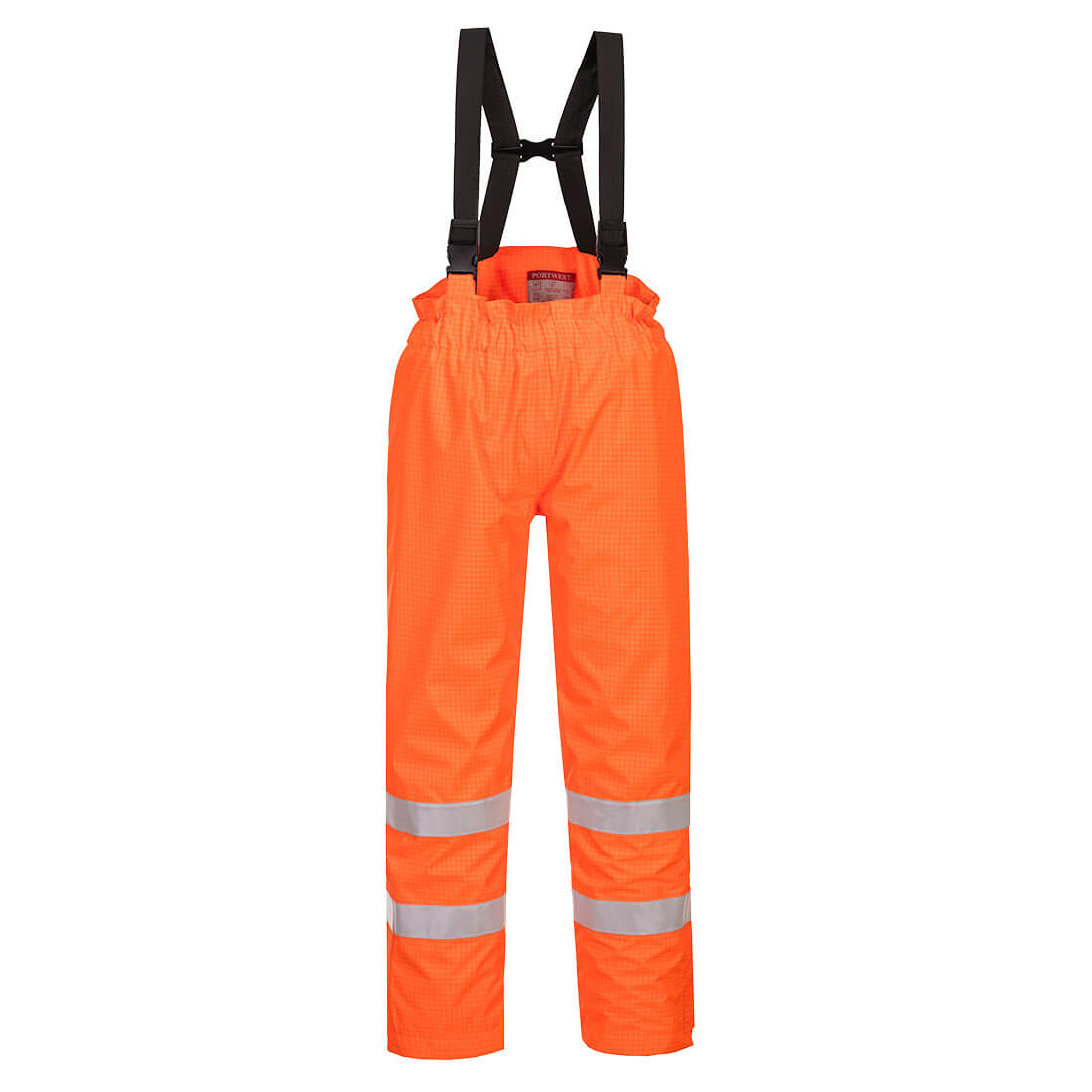 Bizflame Rain Lined Hi-Vis Antistatic FR Trouser - Orange