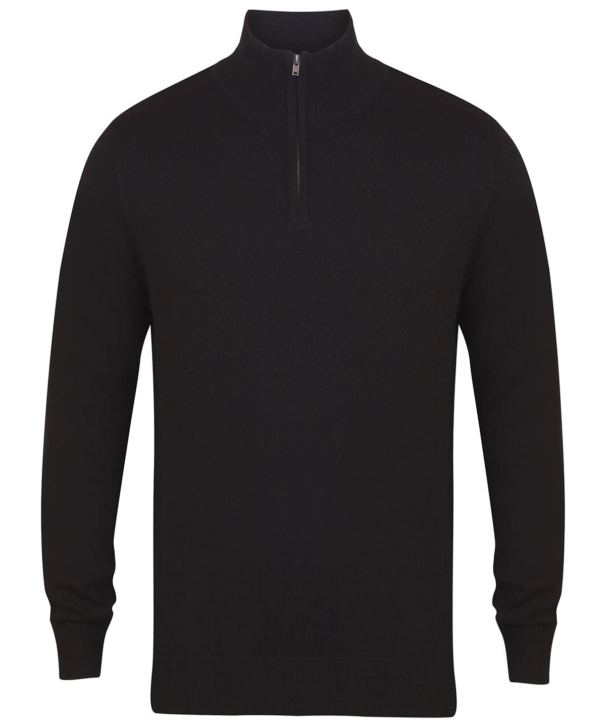 ¼ zip jumper - Black