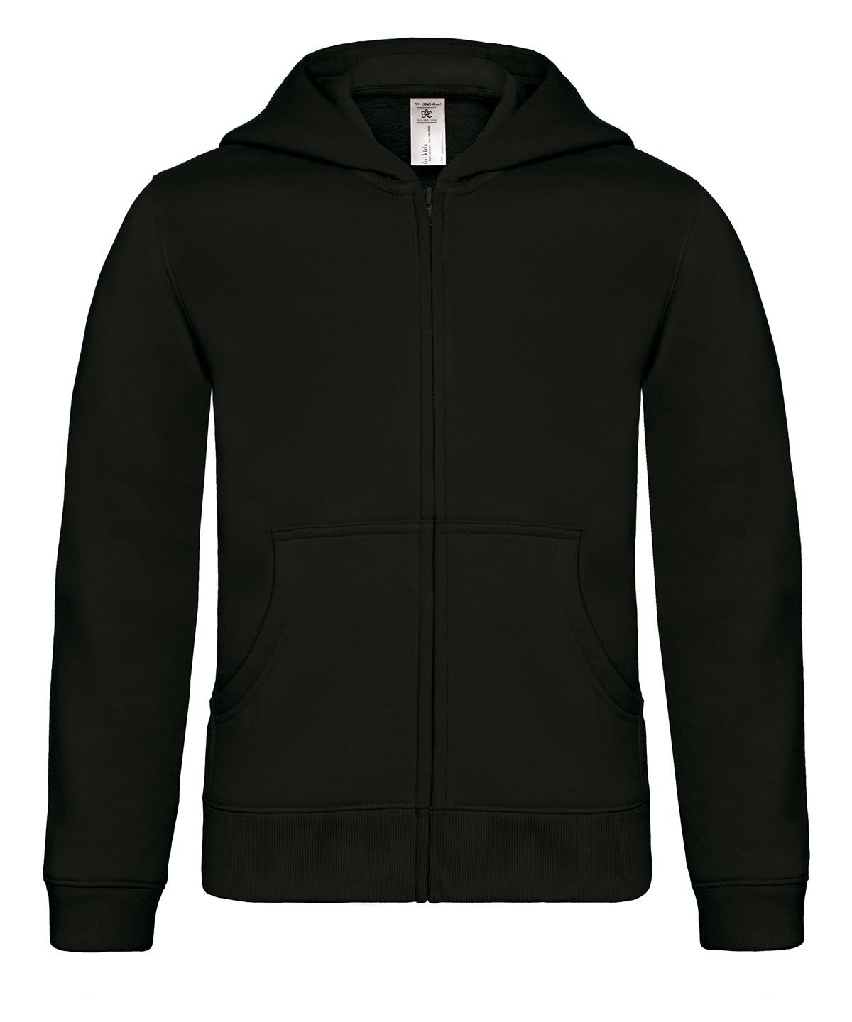 B&C Hooded full-zip /kids - Black