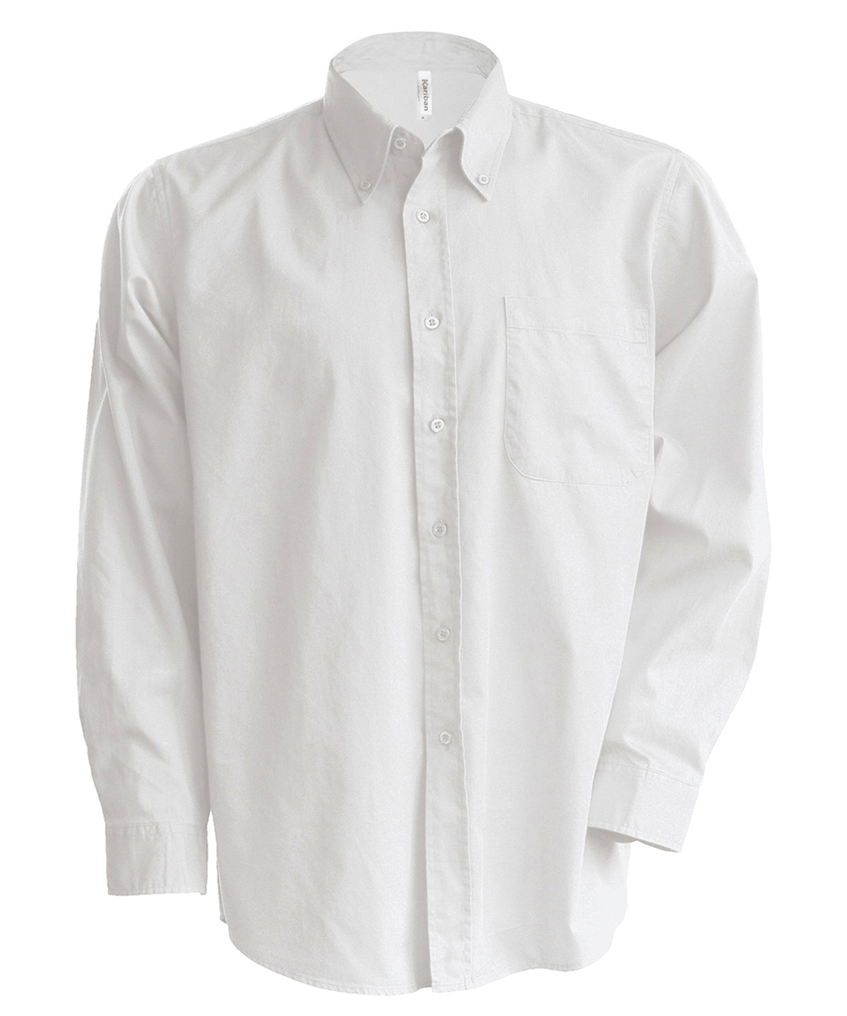 Men's long-sleeved Oxford shirt - White