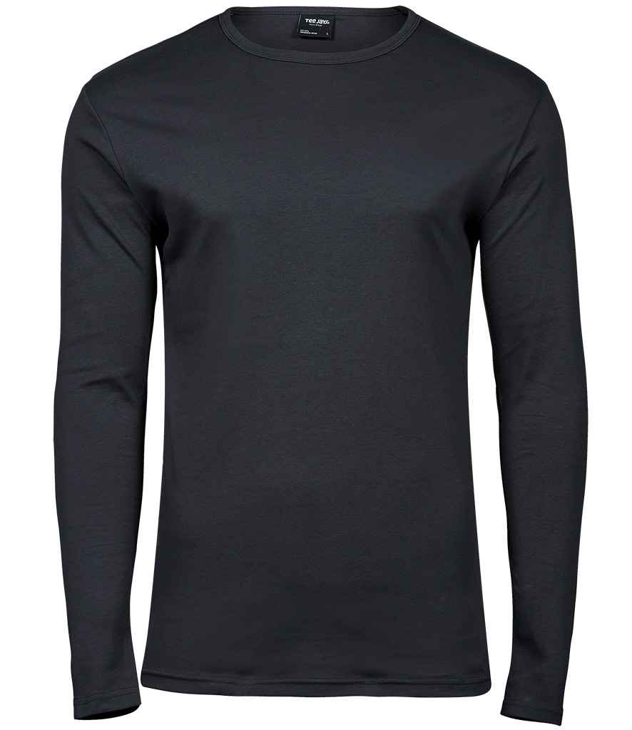 Tee Jays Long Sleeve Interlock T-Shirt - Dark Grey