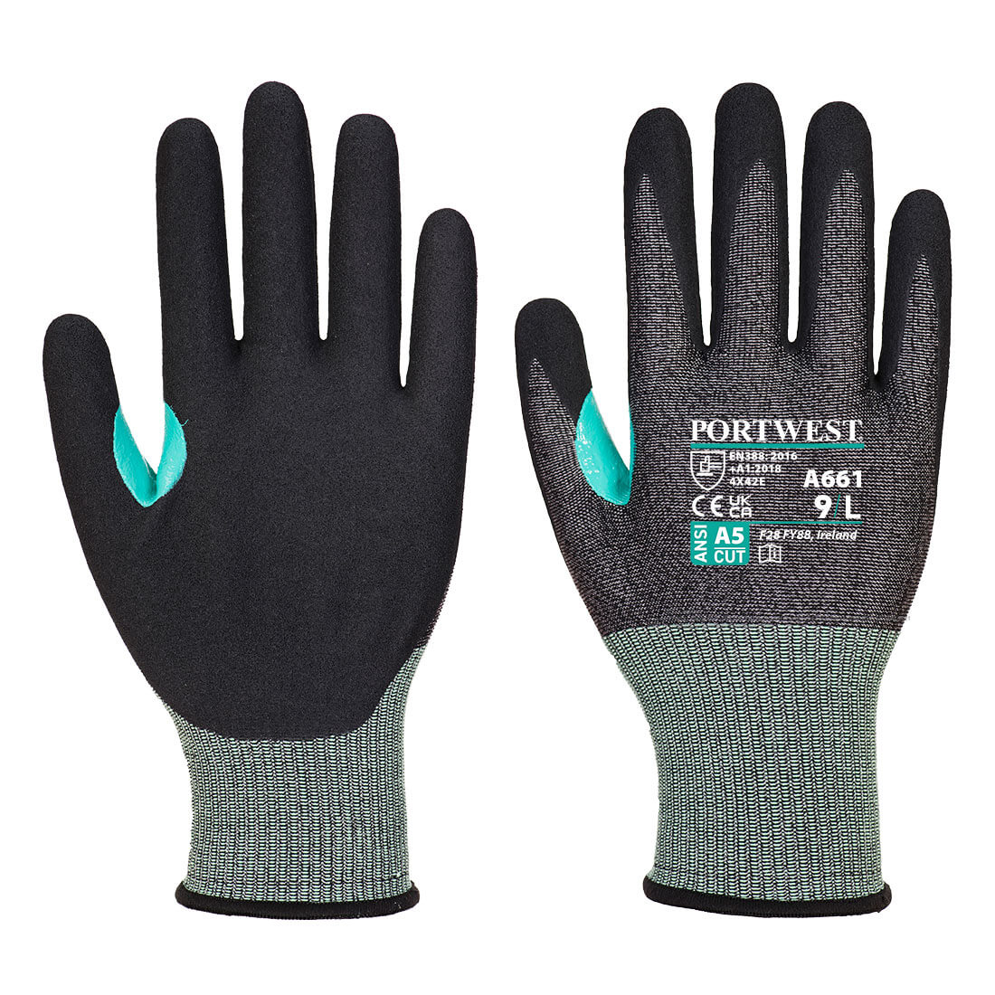 CS VHR18 Nitrile Foam Cut Glove - Black