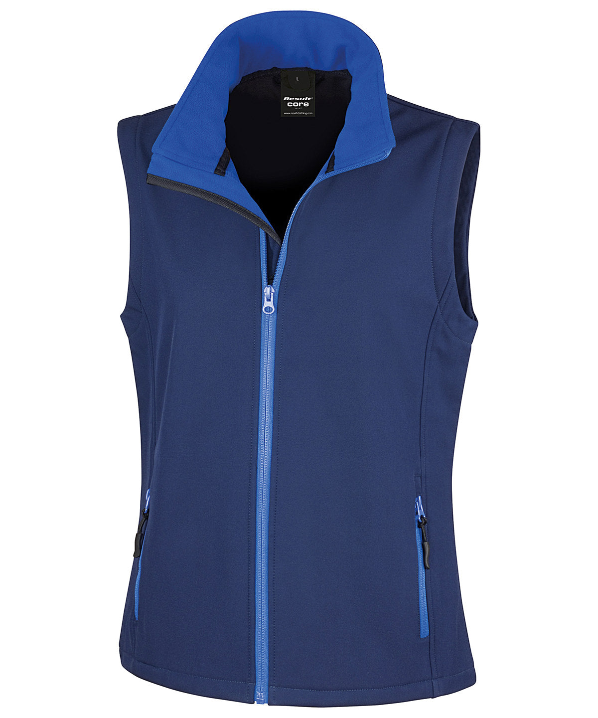 Women's printable softshell bodywarmer - Navy/Royal