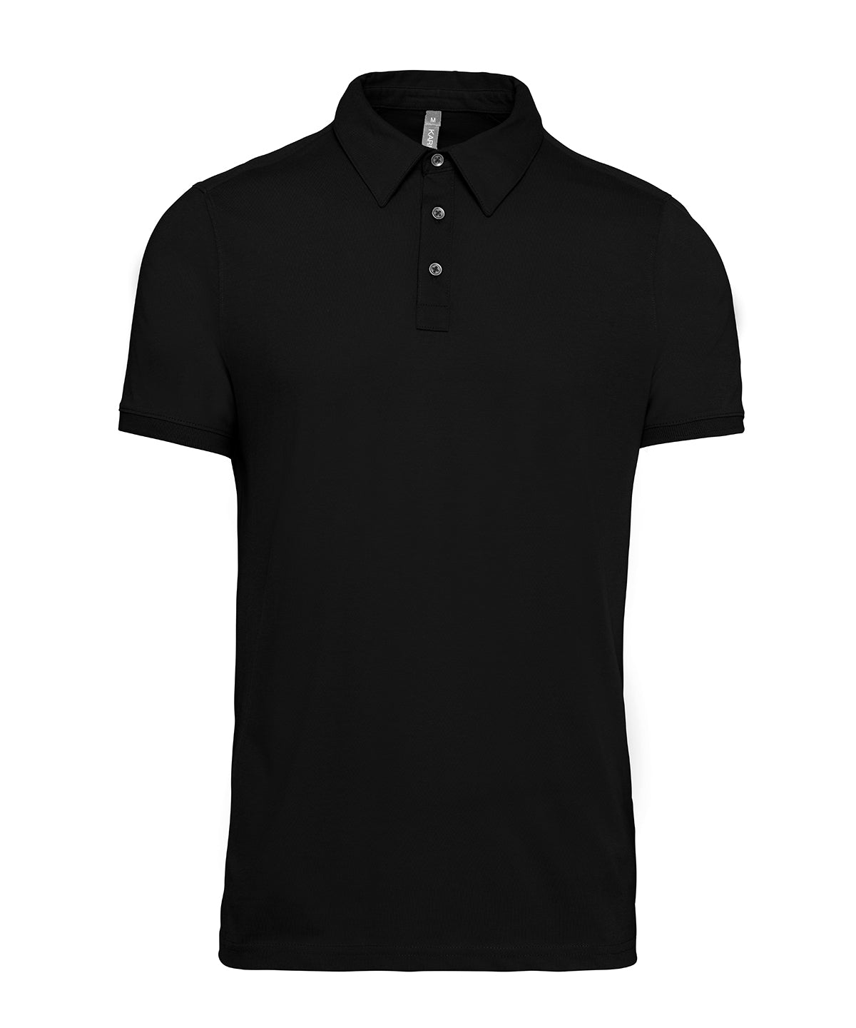 Jersey knit polo shirt - Black