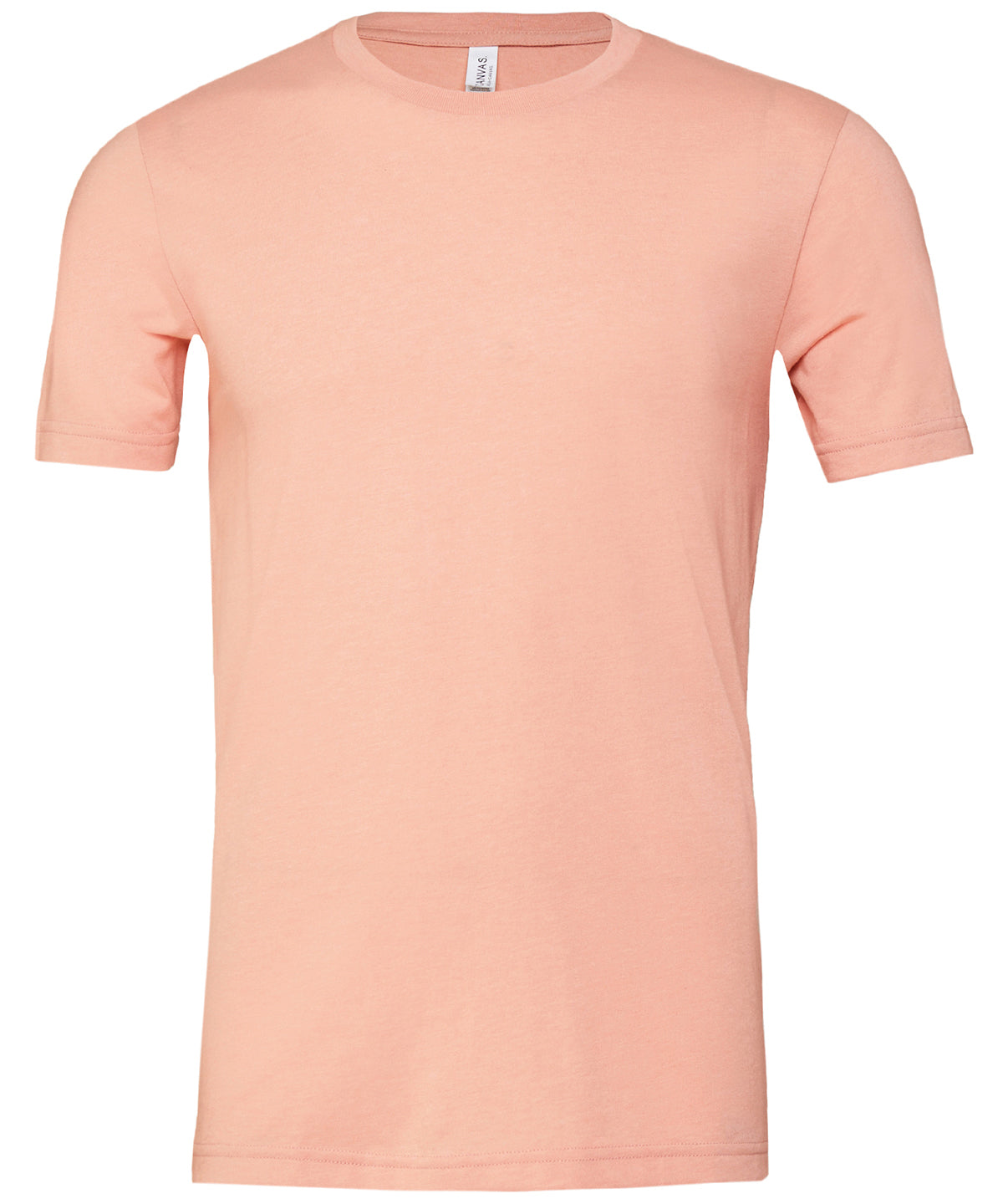 Unisex heather CVC short sleeve t-shirt - Heather Peach