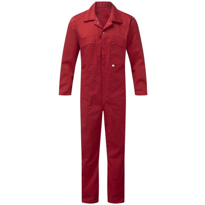 FORT ZIP FRONT COVERALL - Red