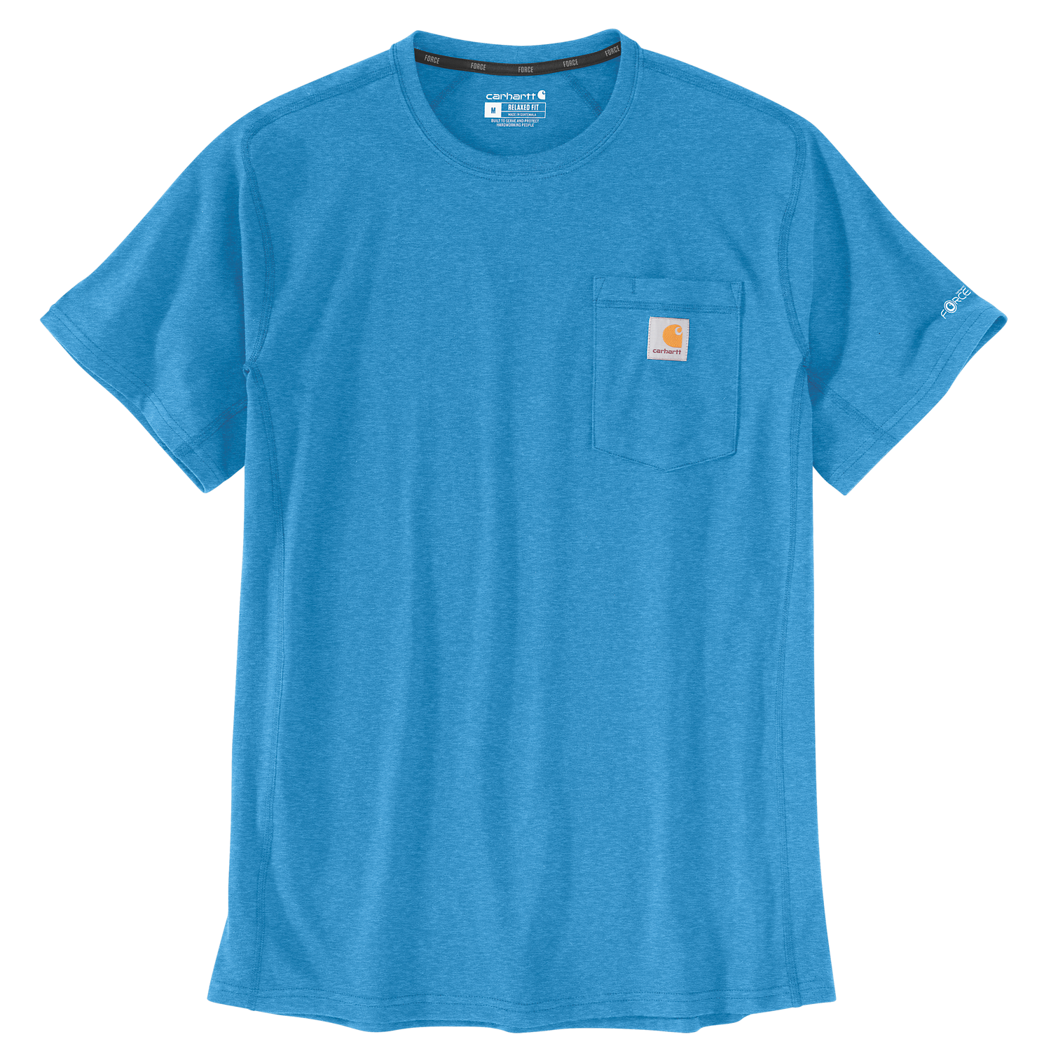 Carhartt Force Relaxed Fit Midweight Short-Sleeve Pocket T-Shirt - Engineer Blue Heather