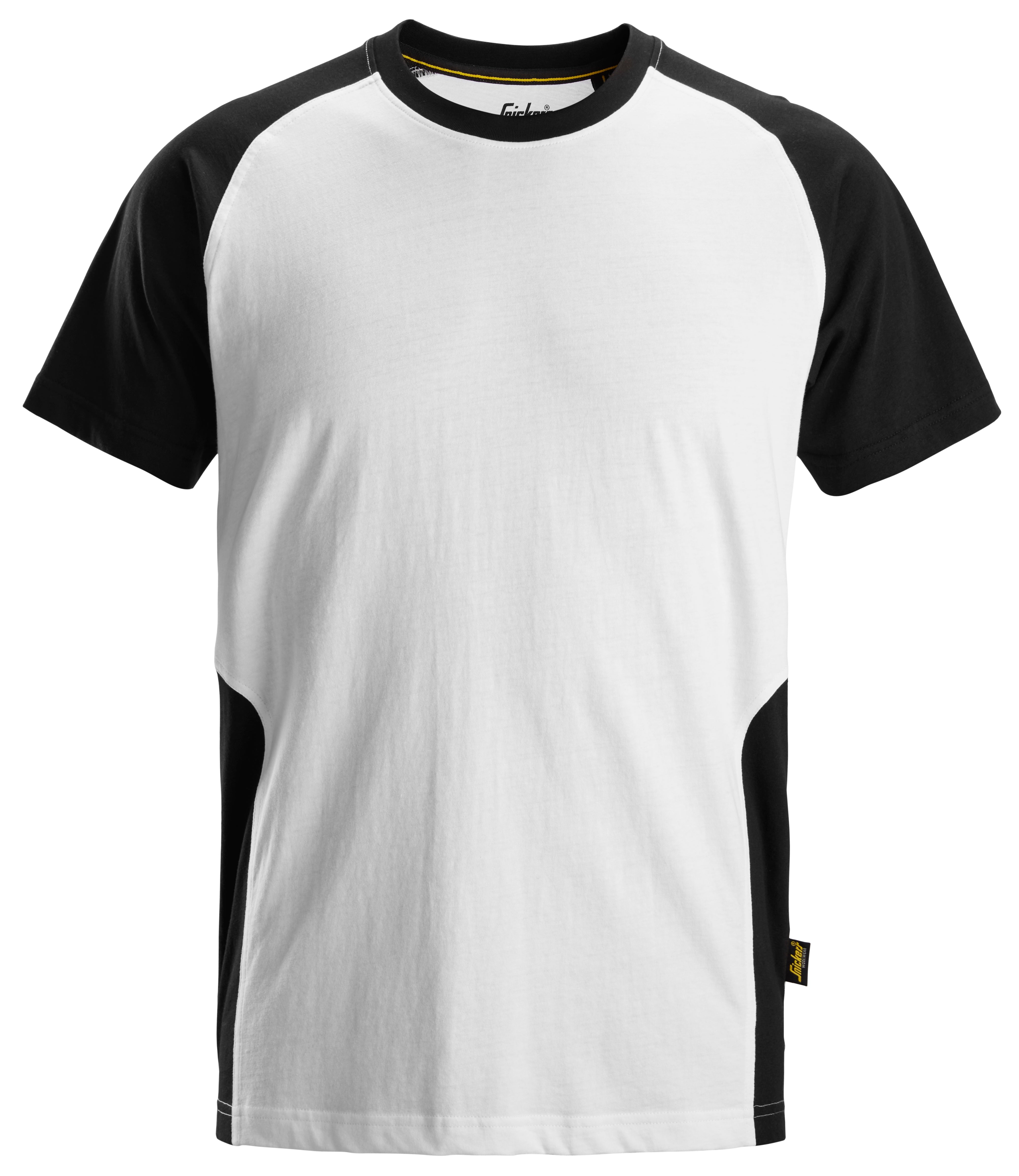 Two-Coloured T-Shirt - White\Black - 0904