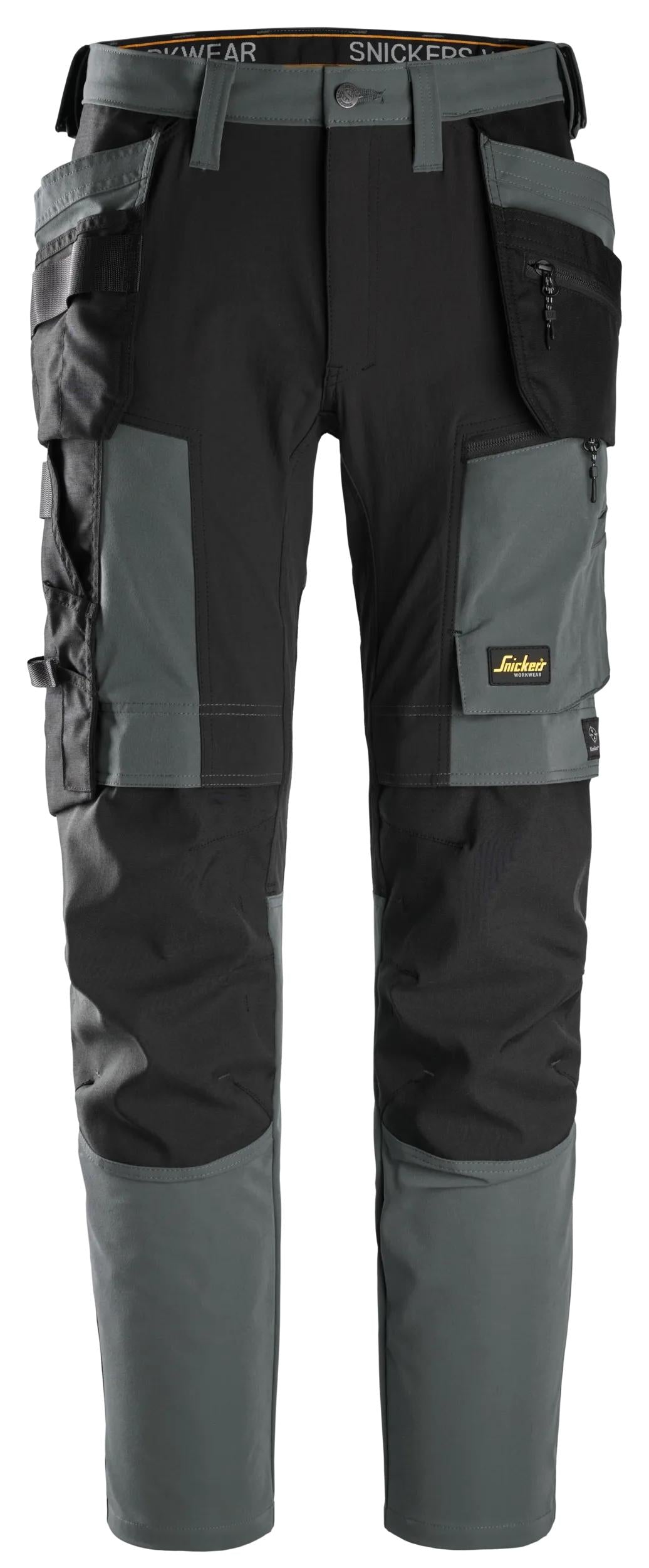 AW Stretch Trouser with Holster Pockets - Recycled Polyamide Material - Steel grey\Black - 5804