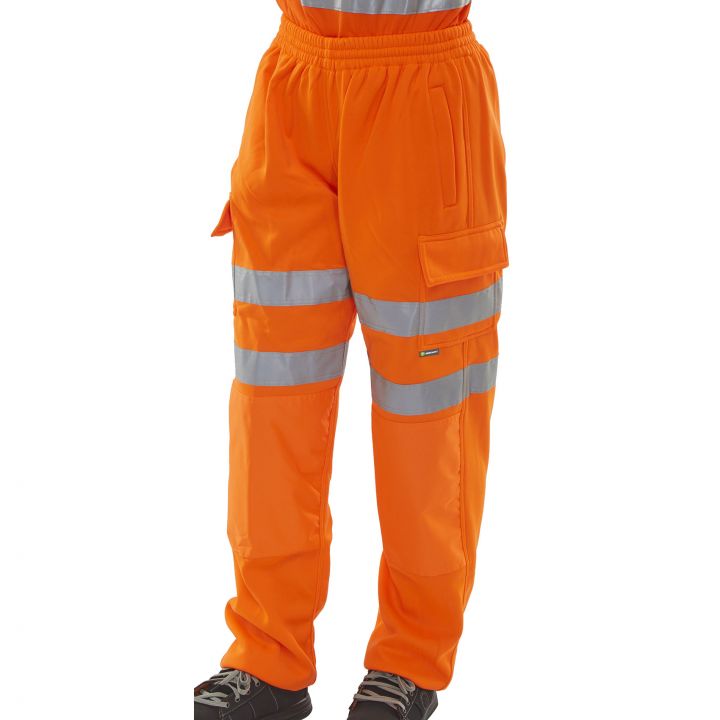 HI VIZ SWEAT JOG BOTTOM OR - Orange