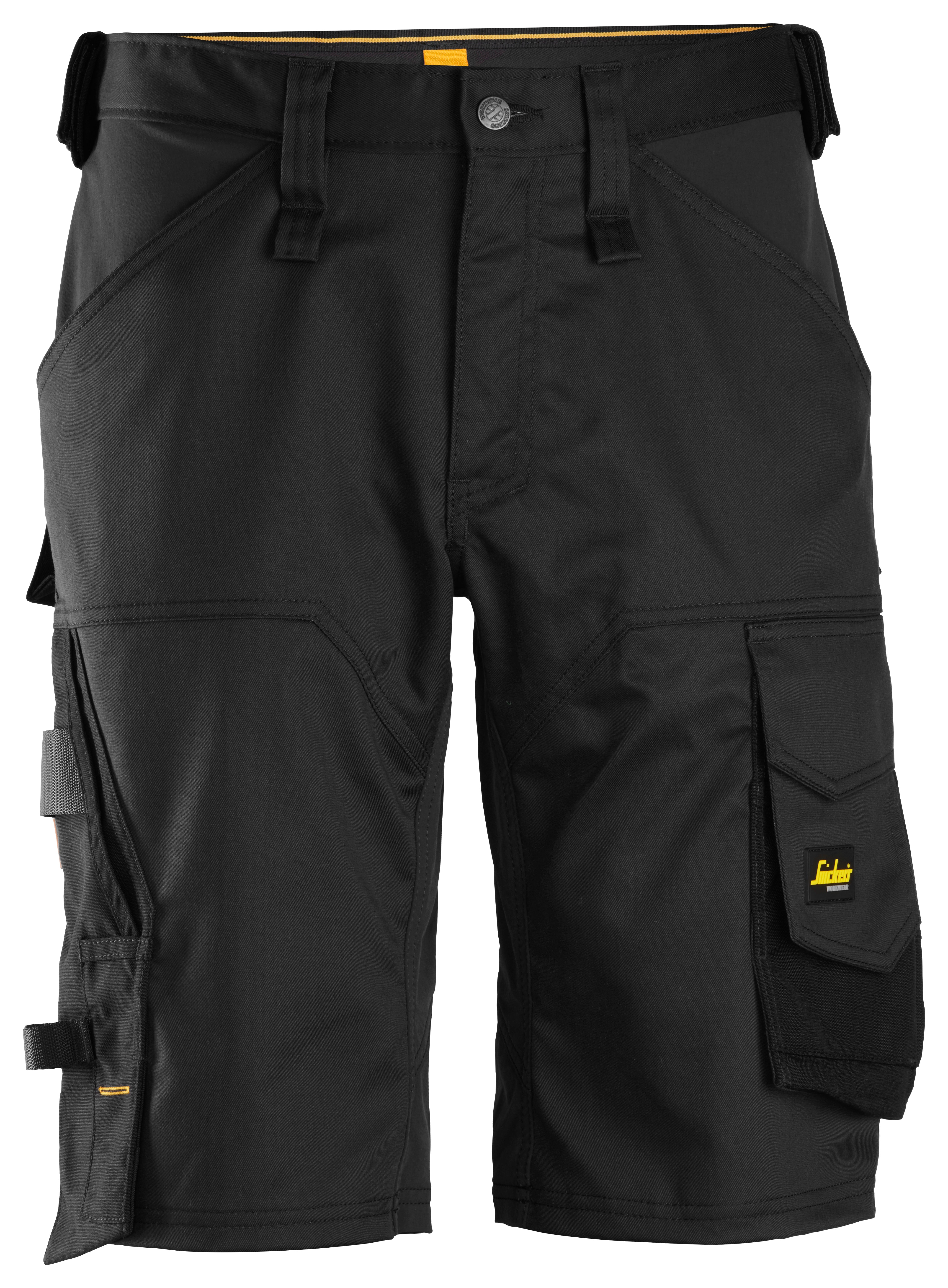 AllroundWork, Stretch Loose Fit Work Shorts - Black\Black - 0404