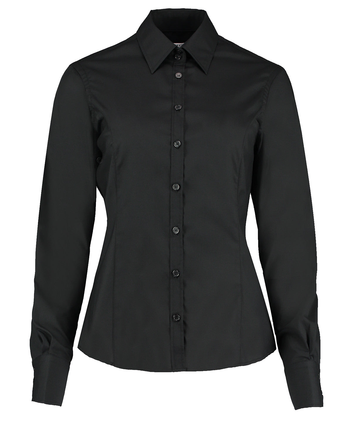 Business blouse long-sleeved (tailored fit) - Black