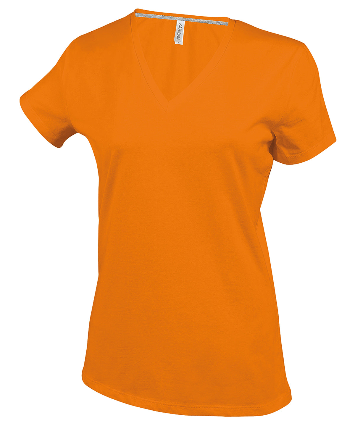 Ladies' short-sleeved V-neck T-shirt - Orange