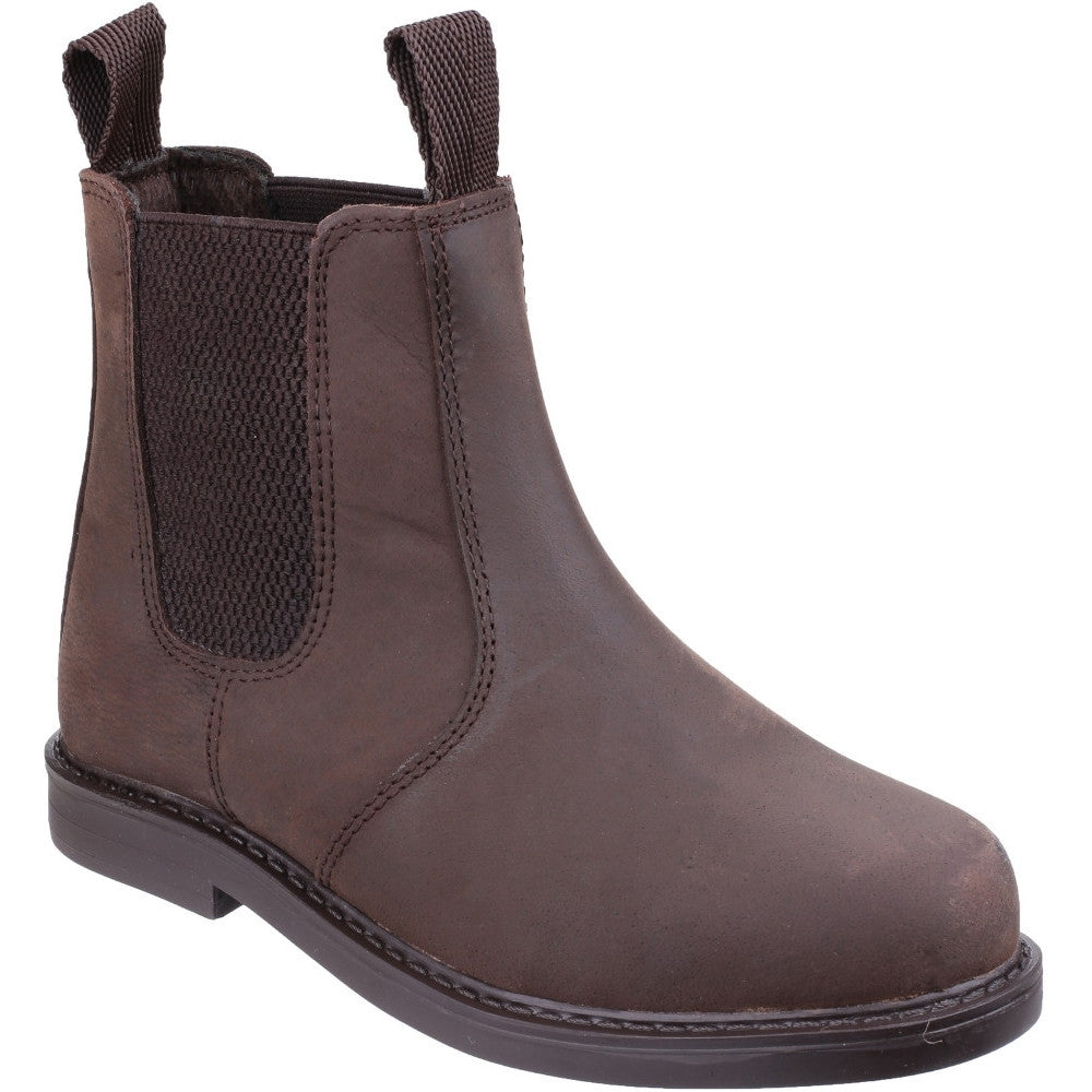 Amblers Safety Boys Camberwell Pull On Elasticated Dealer Boots