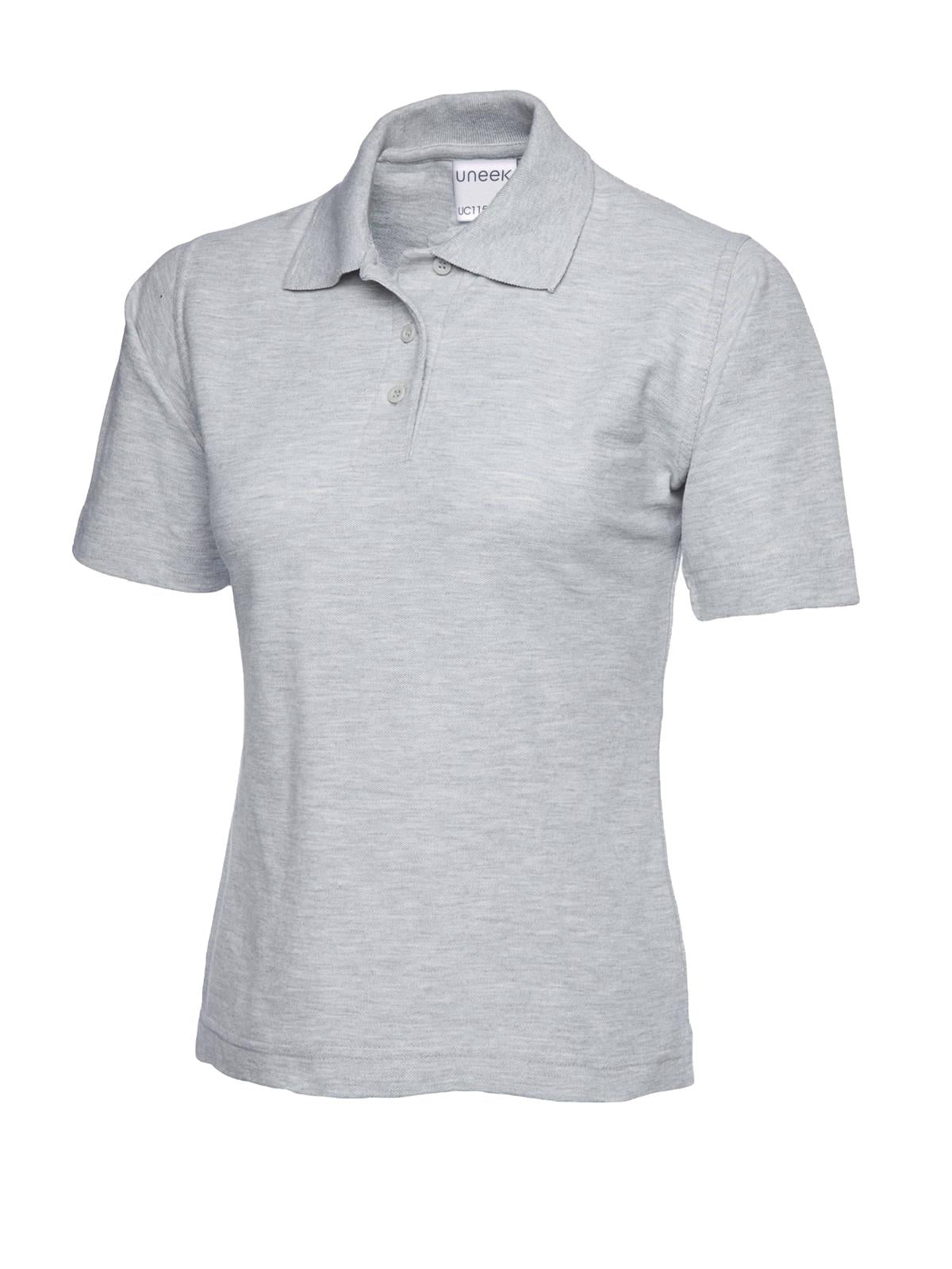 Ladies Ultra Cotton Poloshirt - Heather Grey