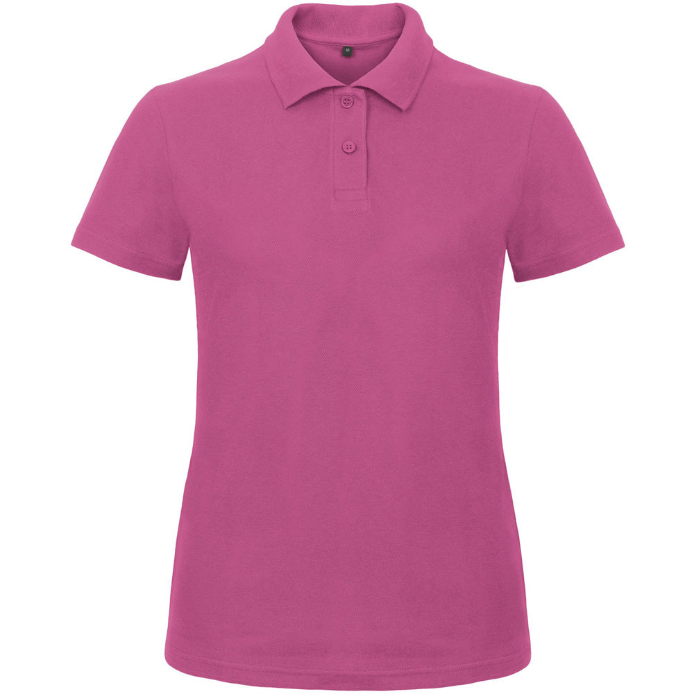 B&C Collection Ladies Id.001 Short Sleeve Polo Shirt Wine