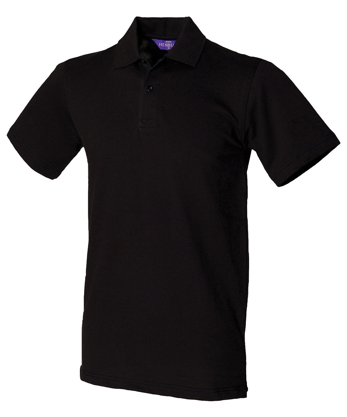 Stretch piqué polo shirt - Black