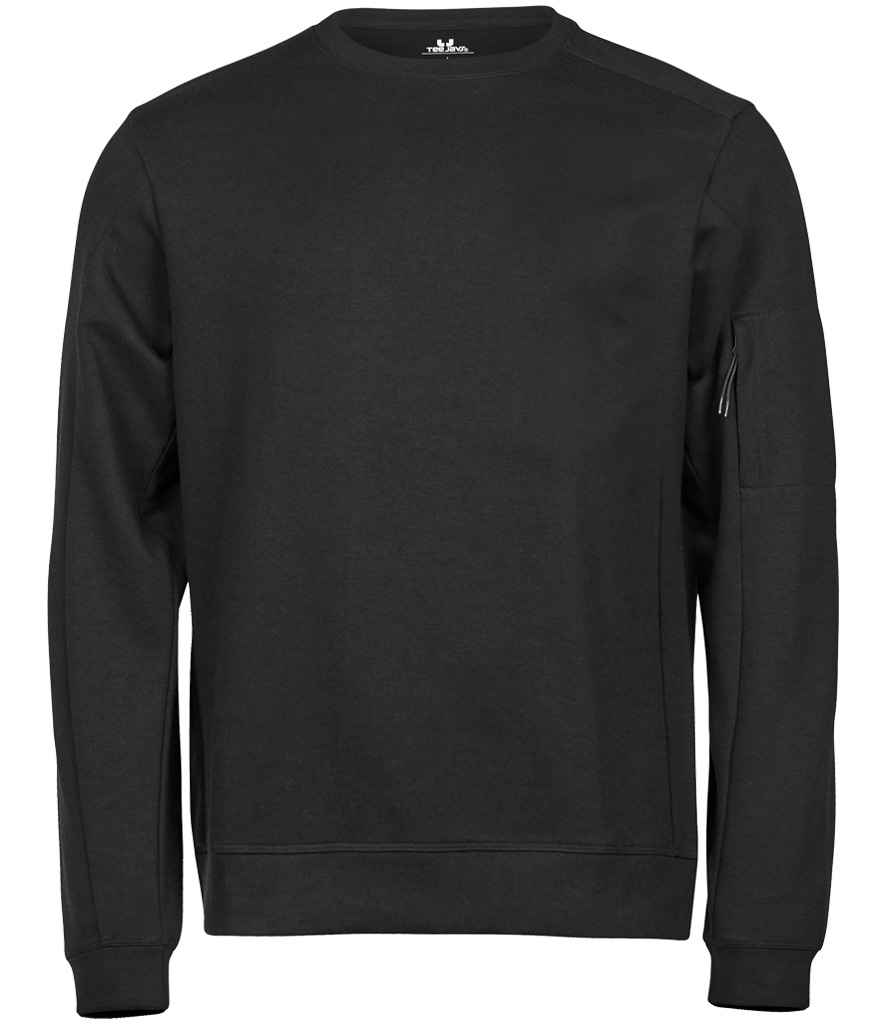 Tee Jays Athletic Crew Neck Sweatshirt - Black