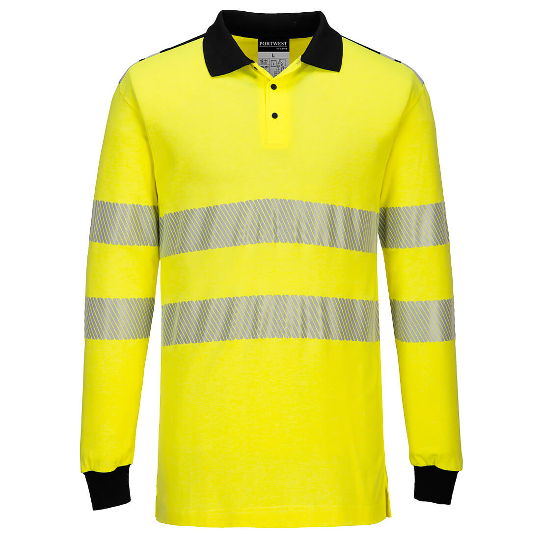 PW3 Flame Resistant Hi-Vis Polo Shirt - Yellow/Black