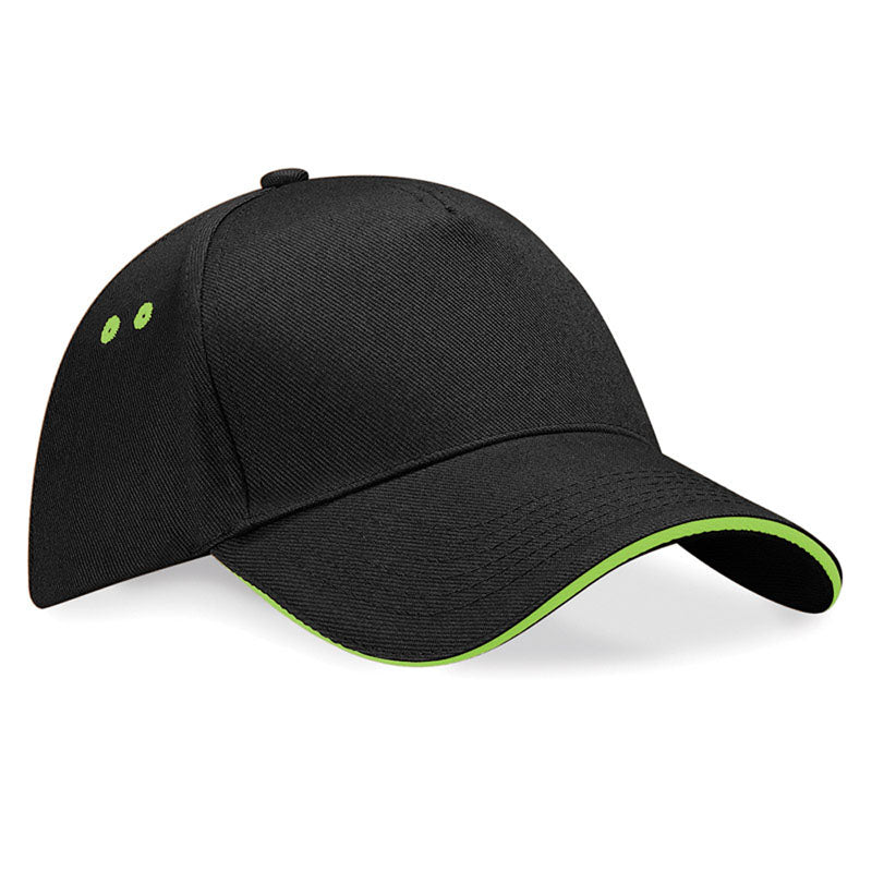 Beechfield Unisex Ultimate 5 panel contrast cap with sandwich peak