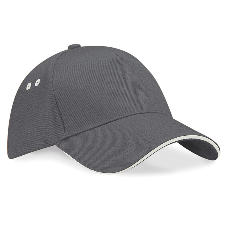 Beechfield Unisex Ultimate 5 panel contrast cap with sandwich peak