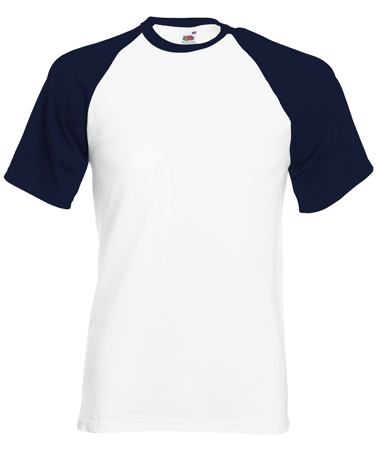 Short sleeve baseball T - White/Deep Navy