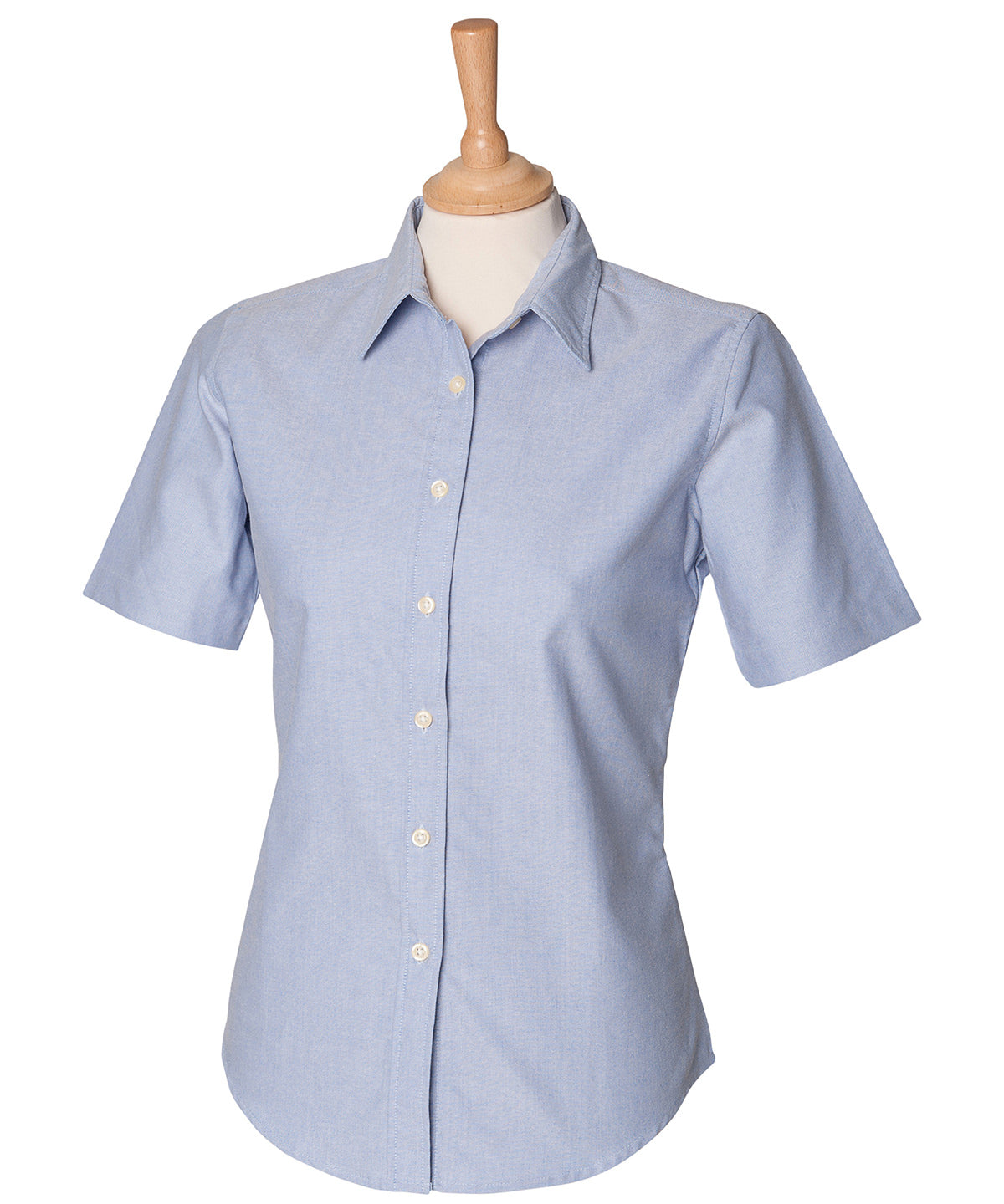 Women's short sleeve classic Oxford shirt - Blue