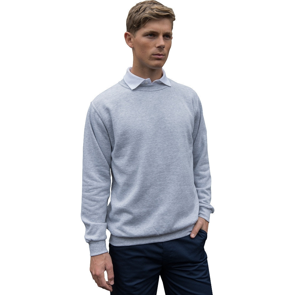 Brookes Mens Pro Crew Neck Workwear Sweatshirt